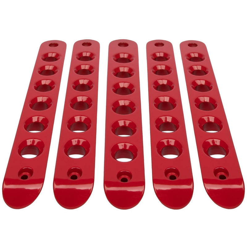 DURAFORCE 5pcs Aluminum Door Grab Handle Cover Trim for Jeep Wrangler JK 2007-2018 (Red)