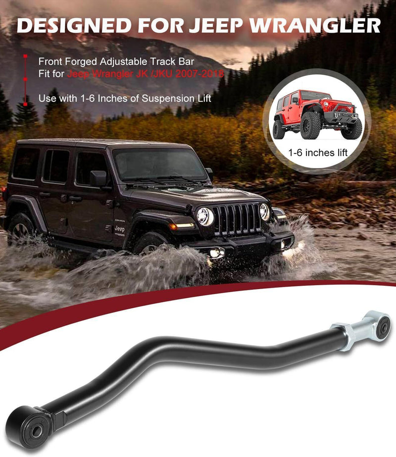 DURAFORCE Front Forged Adjustable Track Bar 1-6" Lift Fit For Jeep Wrangler JK 2007-2018