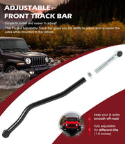 DURAFORCE Front Forged Adjustable Track Bar 1-6" Lift Fit For Jeep Wrangler JK 2007-2018