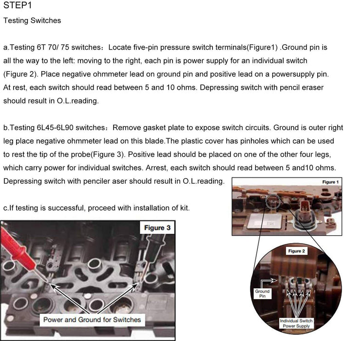 DURAFORCE 124740-TL30 Pressure Switch Install Tool Kit for GM Transmissions 6T70 6T75 6L90