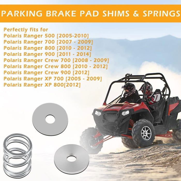 DURAFORCE 05-13 Polaris Ranger 500 700 800 900 EV Parking Brake Pads Shims & Springs 11Pcs