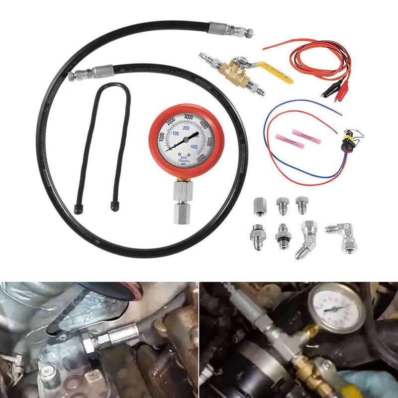 DURAFORCE Hpop Test Tool High-Pressure & Air Leak Tester Gauge For Ford F250/350 6.0L 7.3L
