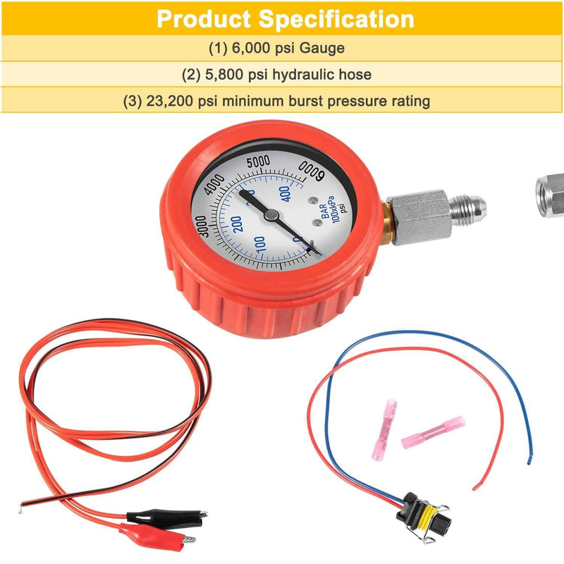 DURAFORCE Hpop Test Tool High-Pressure & Air Leak Tester Gauge For Ford F250/350 6.0L 7.3L