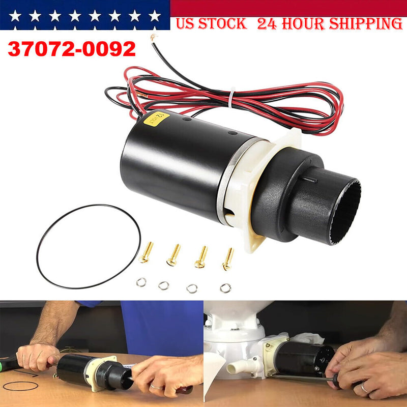 DURAFORCE 37072-0092 Marine Toilet Macerator Pump Motor Set Fits Jabsco 37045, 37245 12V
