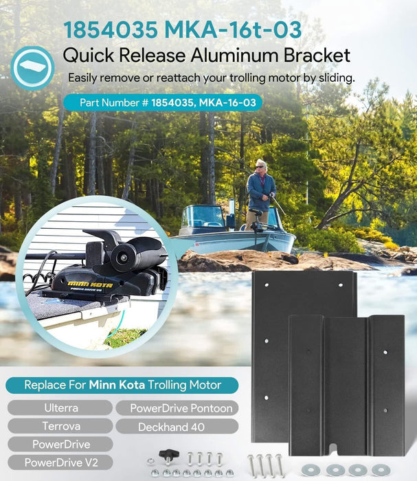 DURAFORCE 1854035 MKA-16-03 Trolling Motor Quick Release Bracket For PowerDrive V2,Terrova