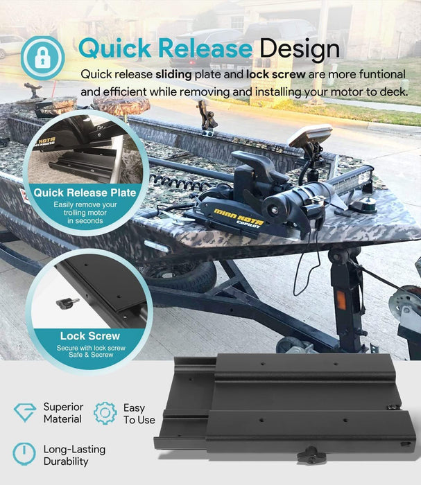 DURAFORCE 1854035 MKA-16-03 Trolling Motor Quick Release Bracket For PowerDrive V2,Terrova