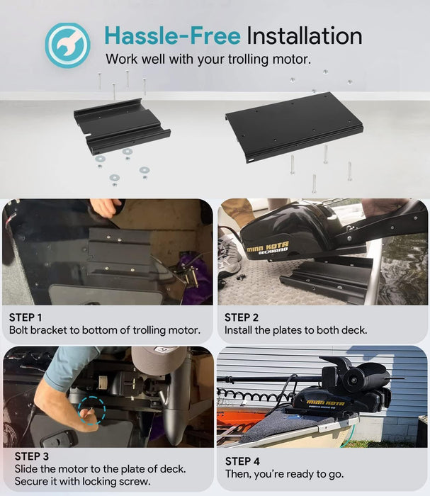 DURAFORCE 1854035 MKA-16-03 Trolling Motor Quick Release Bracket For PowerDrive V2,Terrova