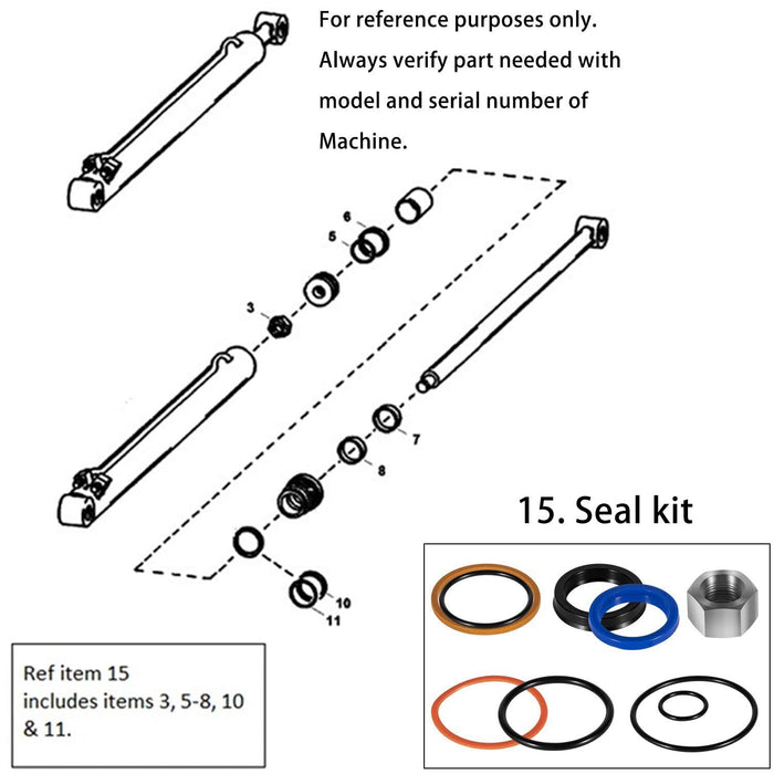 DURAFORCE 6803329 7137769 Hydraulic Lift Cylinder Seals Kit for Bobcat 444 543 520 720 974