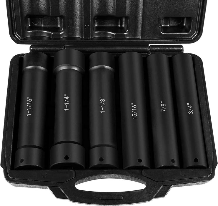 DURAFORCE 1/2" Drive Heavy Duty Extended Length Extra-Deep Length Impact Socket Set