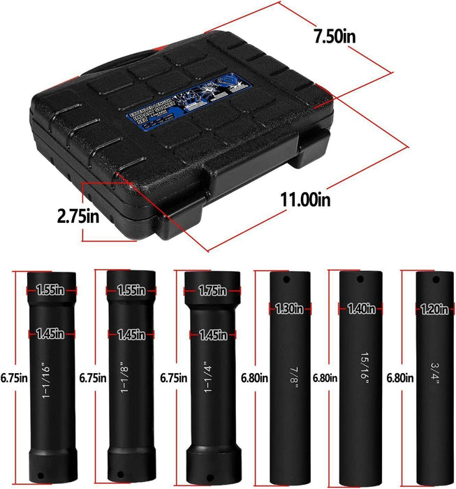 DURAFORCE 1/2" Drive Heavy Duty Extended Length Extra-Deep Length Impact Socket Set