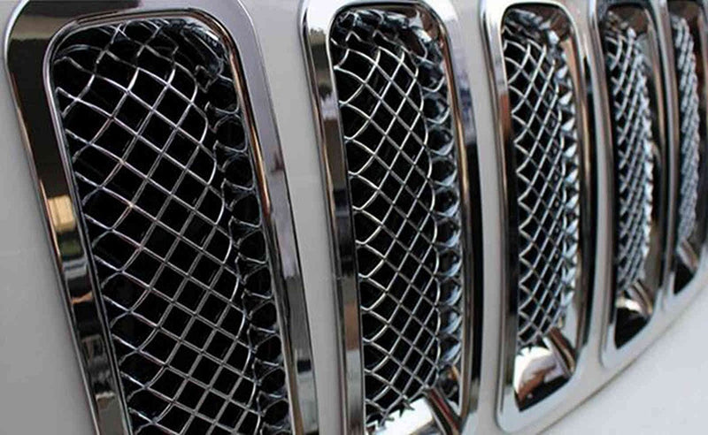 DURAFORCE 7Pcs Front Mesh Grille Grill Insert Cover Trim Frame For Jeep Patriot 2011-2018