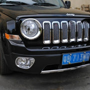 DURAFORCE 7Pcs Front Mesh Grille Grill Insert Cover Trim Frame For Jeep Patriot 2011-2018