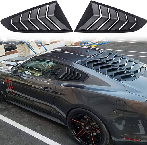 DURAFORCE Side Window Louvers ABS Windshield Sun Shade Cover for Ford Mustang 2015-2021