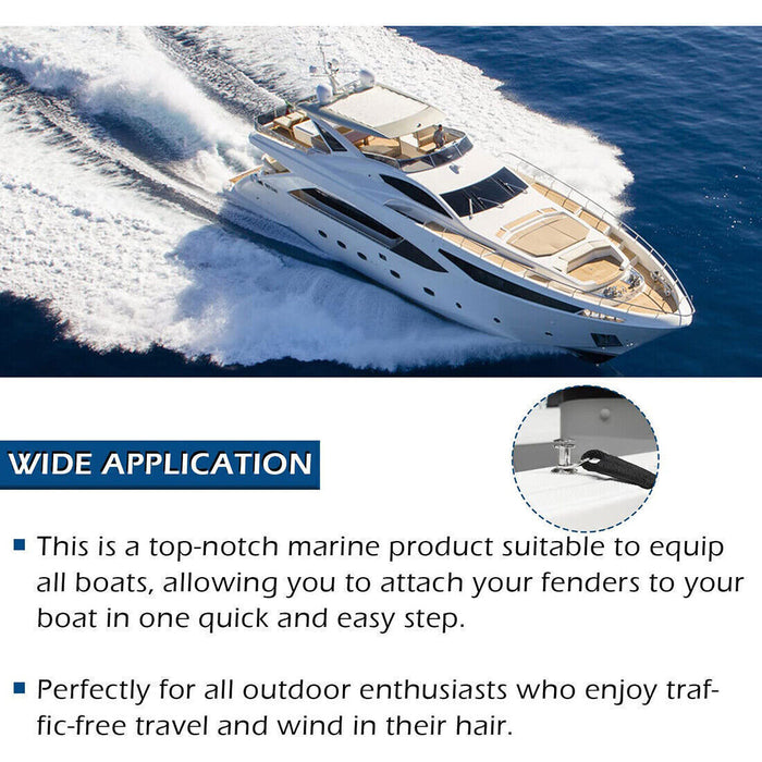 DURAFORCE 1/2'' Quick Release Boat Fender Holder Mount Cleat Hook Universal 316 Stainless