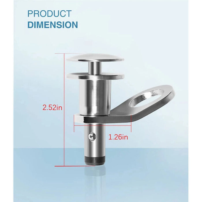 DURAFORCE 1/2'' Quick Release Boat Fender Holder Mount Cleat Hook Universal 316 Stainless