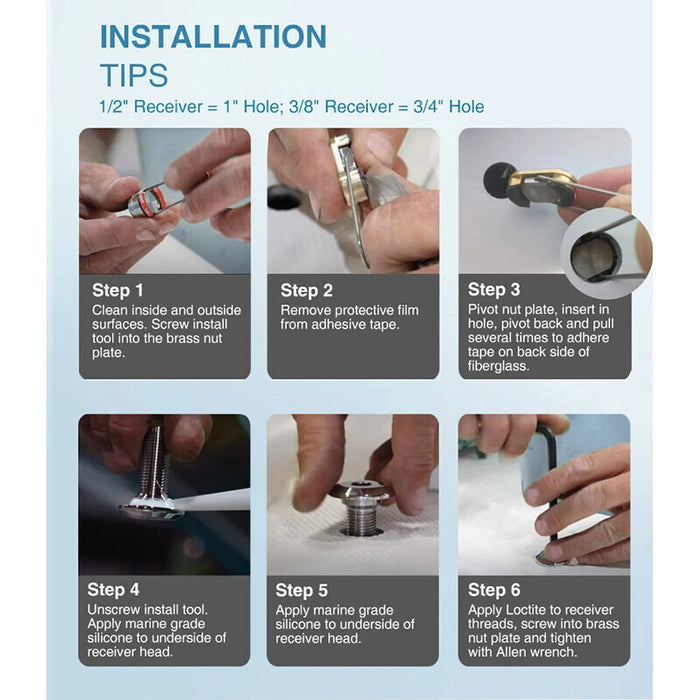 DURAFORCE 1/2'' Quick Release Boat Fender Holder Mount Cleat Hook Universal 316 Stainless