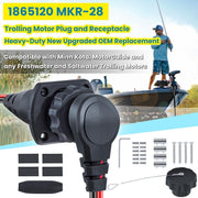 DURAFORCE MKR-27 Circuit Breaker+MKR-28 Trolling Motor Plug Receptacle for Minn Kota Motor