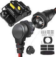 DURAFORCE MKR-27 Circuit Breaker+MKR-28 Trolling Motor Plug Receptacle for Minn Kota Motor