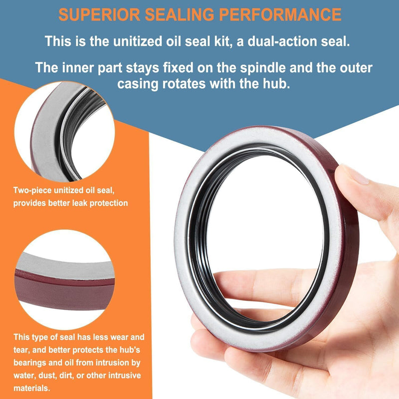 DURAFORCE 4x Oil Seal Replacement for Dexter 010-51-00 Grease 9K 10K GD Trailer Axle 10-51