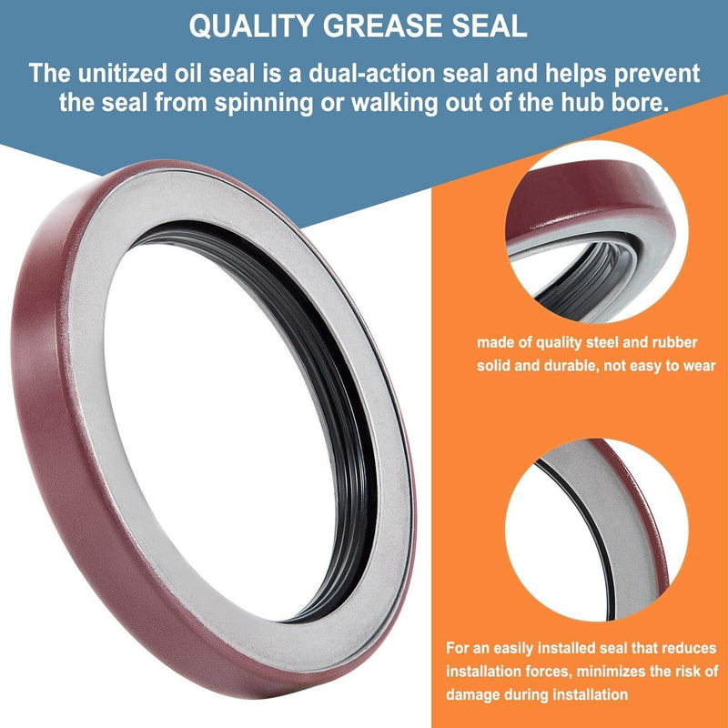 DURAFORCE 4x Oil Seal Replacement for Dexter 010-51-00 Grease 9K 10K GD Trailer Axle 10-51