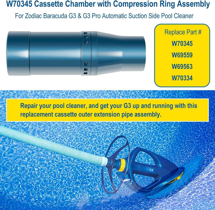 DURAFORCE For Zodiac W70345 Baracuda G3/G3 Pro Cassette Chamber Compression Ring Assembly