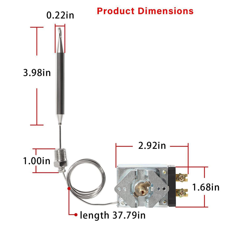 DURAFORCE Fryer Thermostat for Pitco 60125401 Imperial 1175 11113 Blodgett Tem 200-400F