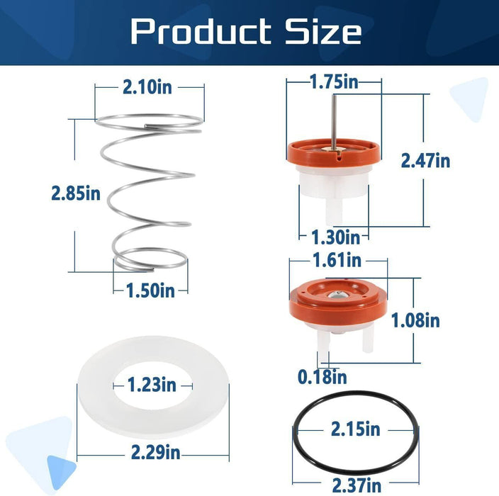 DURAFORCE 720A Pressure Vacuum Breaker Repair Kit For 1/2" 3/4" & 1" Backflow Preventer