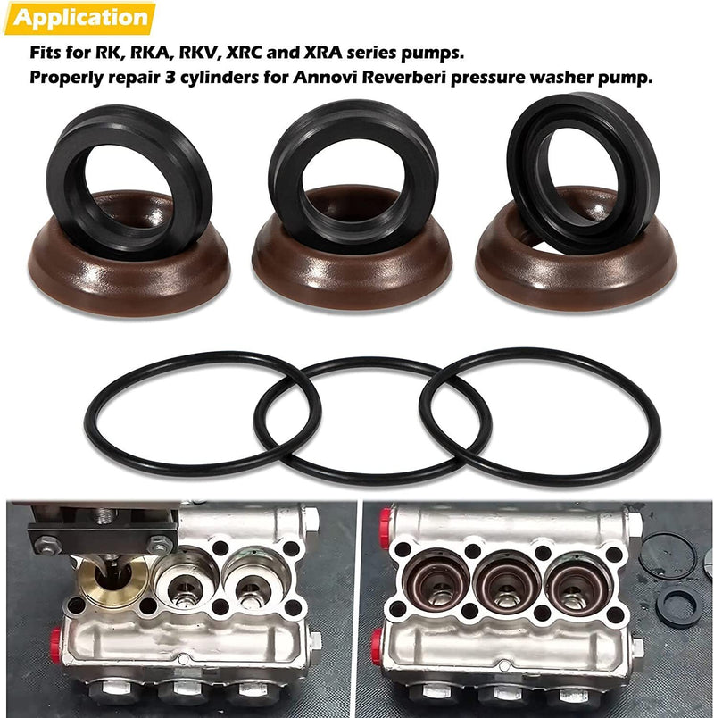 DURAFORCE AR1828 Check Valve Kit & AR1857 Pressure Washer Packing Kit for Annovi Reverberi