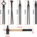 DURAFORCE Knife Making Tongs Bladesmith Tong Set & Blacksmith Hammer 1.5 kg Forge Tools