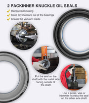 DURAFORCE Front Axle Shaft Seal &Bearing Kit For 1998-2004 Ford Excursion F250/350/450/550