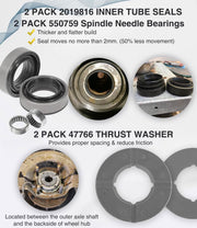 DURAFORCE Front Axle Shaft Seal &Bearing Kit For 1998-2004 Ford Excursion F250/350/450/550