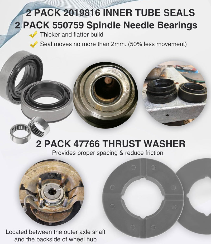 DURAFORCE Front Axle Shaft Seal &Bearing Kit For 1998-2004 Ford Excursion F250/350/450/550