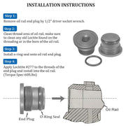 DURAFORCE 4C3Z-6026-CA Oil Supply Rail End Oil Gallery Plug Seal For Ford 7.3L Powerstroke
