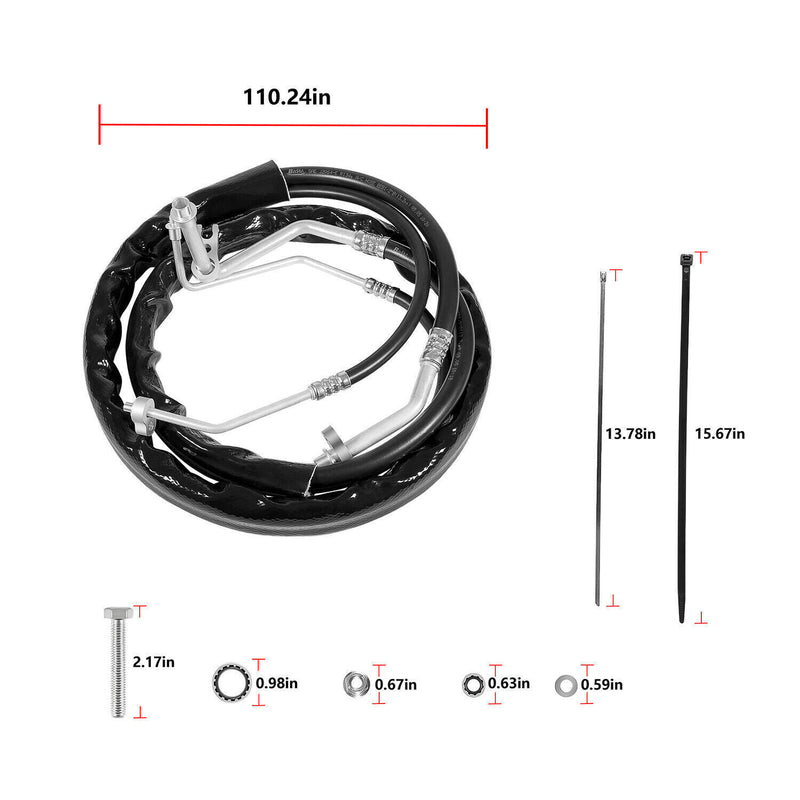 DURAFORCE C68100 Rear/Aux AC Lines for 2012-2019 Dodge Caravan & Chrysler Town and Country