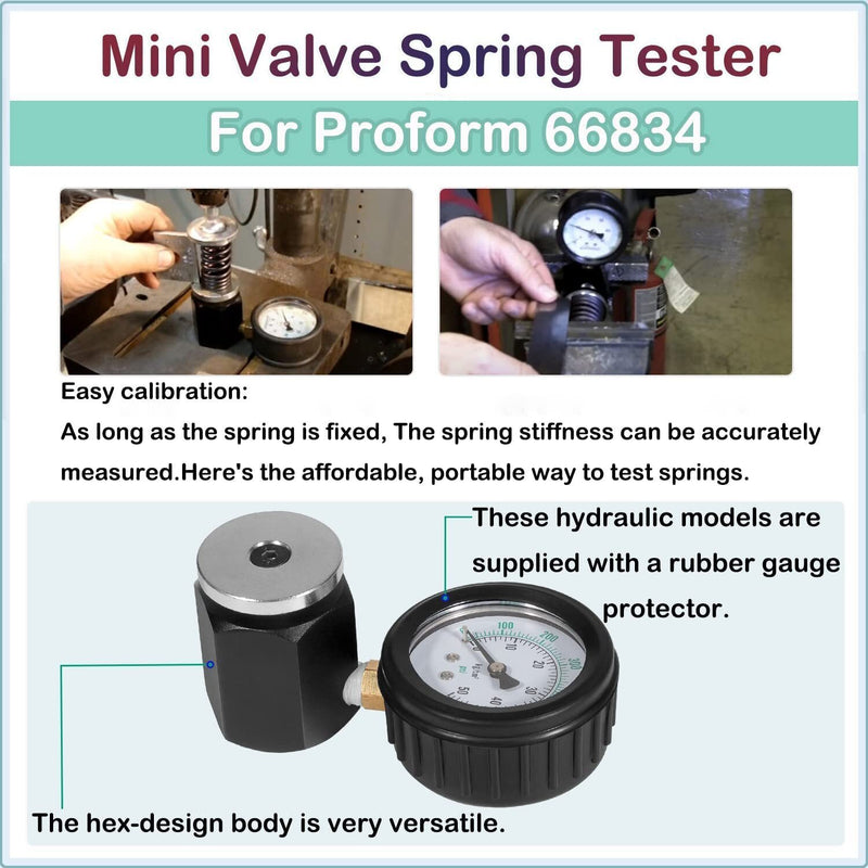 DURAFORCE 66834 Mini Valve Spring Pressure Tester Measurement Range 0-700 psi 0-50 kg-cm2