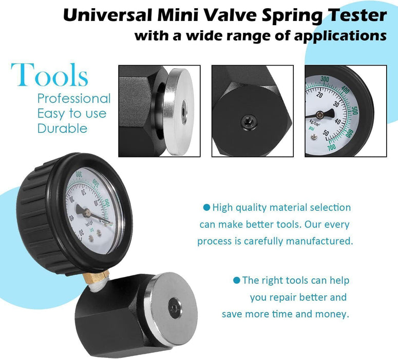 DURAFORCE 66834 Mini Valve Spring Pressure Tester Measurement Range 0-700 psi 0-50 kg-cm2
