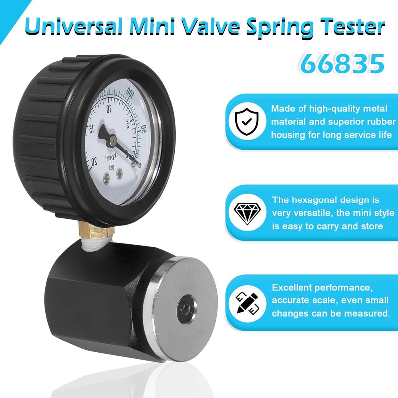DURAFORCE 66834 Mini Valve Spring Pressure Tester Measurement Range 0-700 psi 0-50 kg-cm2