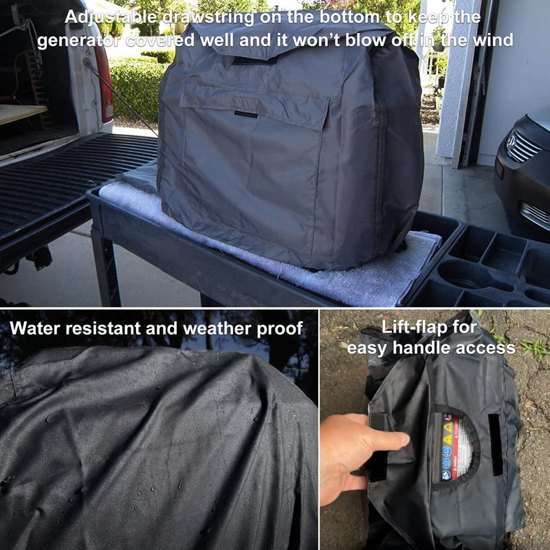 DURAFORCE Waterproof Generator Cover w/ Storage Pocket for Honda Eu2000i Eu2200i Generator