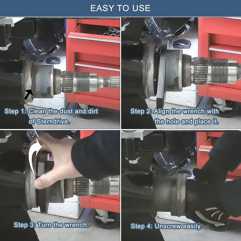 DURAFORCE Bearing Carrier Retainer Wrench Installs Tool for Mercruiser Bravo 3 91-8053741