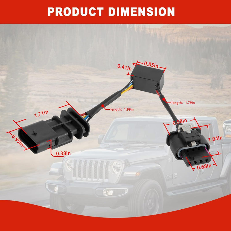 DURAFORCE Z-LKR-OEM Locker Sensor Bypass Harness for Jeep Wrangler JL/JLU Gladiator JT
