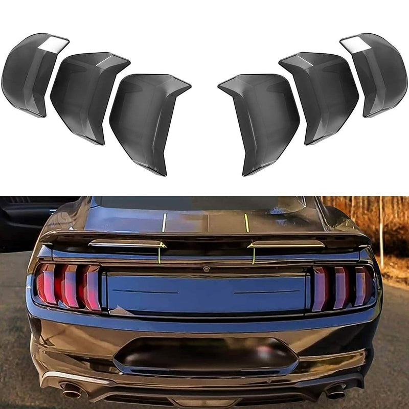 DURAFORCE ABS Car Tail Light Lamp Cover Guard Trim Frame Bezels for Ford Mustang 2018-2021