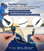DURAFORCE for Minn Kota MKR-US2-14 Garmin 8 Pin Adapter Cable 1852074 Sonar 2 Adapter Plug