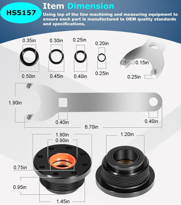 DURAFORCE Front Mount Hydraulic Steering Cylinder Seal Kitfor SeaStar HC5345 HC5358 HC5340