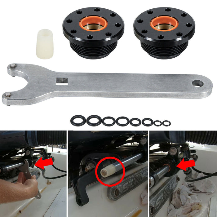 DURAFORCE Front Mount Hydraulic Steering Cylinder Seal Kitfor SeaStar HC5345 HC5358 HC5340