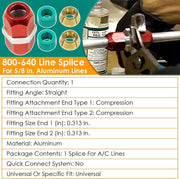 DURAFORCE 800-643 5/16'' Aluminum Line Splice Repair Kit Works for A/C, coolant Etc