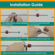 DURAFORCE 800-643 5/16'' Aluminum Line Splice Repair Kit Works for A/C, coolant Etc