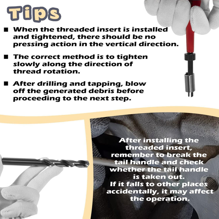 DURAFORCE 1420 Engine Cylinder Head Bolt Repair Tool Kit M11.5mm x 1.5 For Honda Toyota