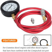 DURAFORCE TU-32-20 - 0 to 300 psi Compuchek Fuel System Pressure Tester Gauge