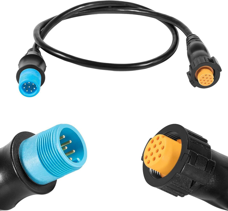 DURAFORCE For GARMIN 8-Pin Transducer to 12-Pin Sounder Adapter Cable w/ XID 010-12122-10