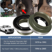 DURAFORCE 36487 Front Inner Axle Tube Seal Spicer for Dana 50/60/61 Ford Chevy GMC Dodge